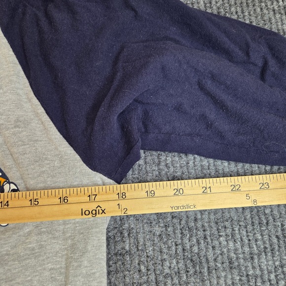 MSU Tigers Tultex Raglan T-Shirt Medium Gray Blue Baseball Tee College Apparel - Picture 5 of 6